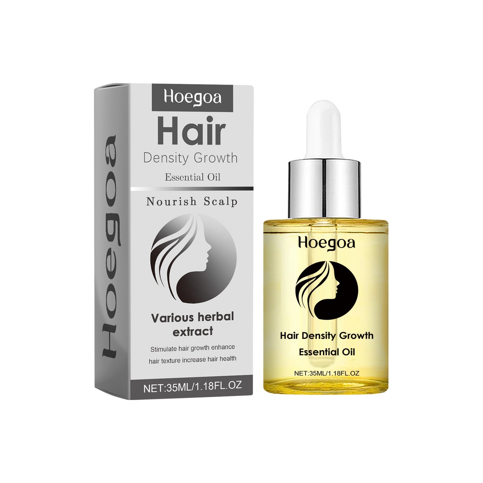 Hair Density Growth Essential Oil, Nourishing Hair Root Repair Perming Dry Damaged Hair Supple Hair Care Essential Oil - Korvel