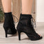 Sandals hollowed out shoes front strap with fish mouth ultra-high slim heel high-heeled cool boots - Korvel