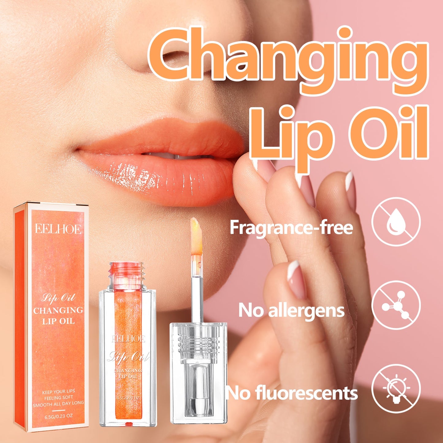 Changing Lip Oil, Mildly Removes The Lips Cutin Plentiful Full Fine Light Zerun Lip Oil - Korvel