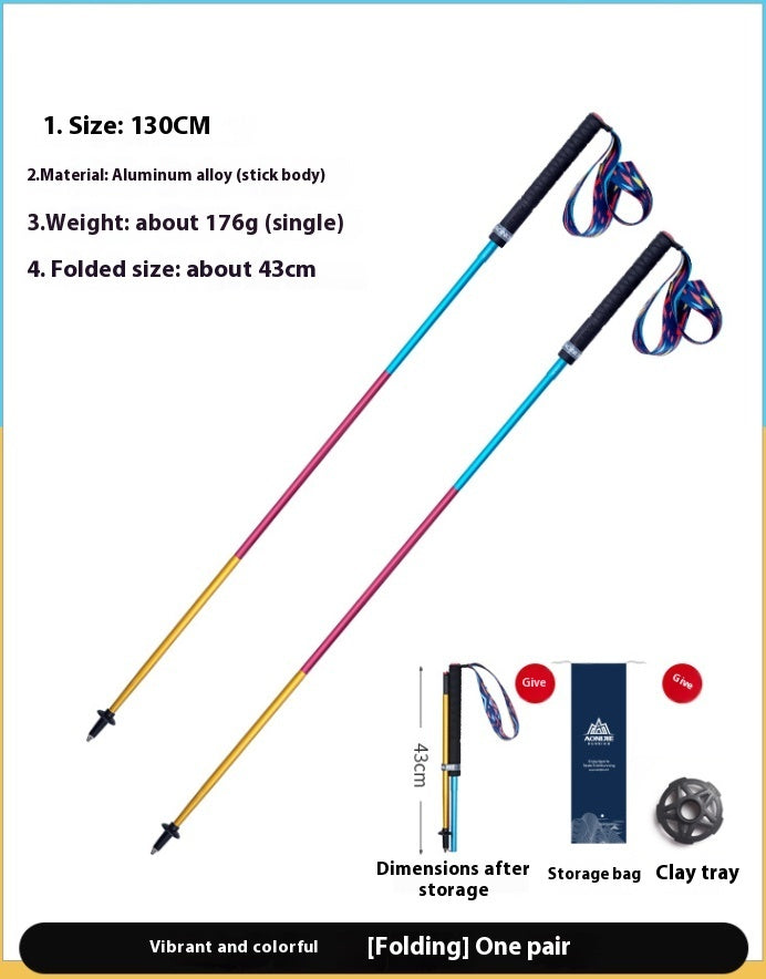 Premium Folding Carbon Trekking Poles for Outdoor Adventures