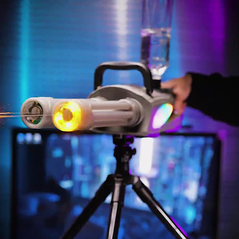 Electric LED Rotating Gatling Water Gun - Auto-Spray Blaster