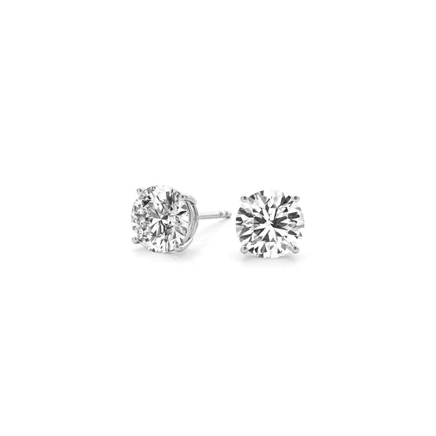 Boucles d'oreilles en diamant lab grown IGI certifié de 2 cttw en or blanc 14k