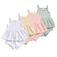 Organic Cotton Baby Girls Summer Outfit Set - Tops & Shorts
