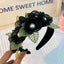 Fashionable fabric flower pearl flower headband - Korvel