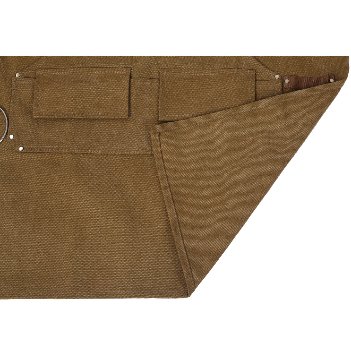 Long heavy-duty canvas tool apron, carpenter apron, carpenter 16 ounces, fully adjustable, no need for waxing - Korvel