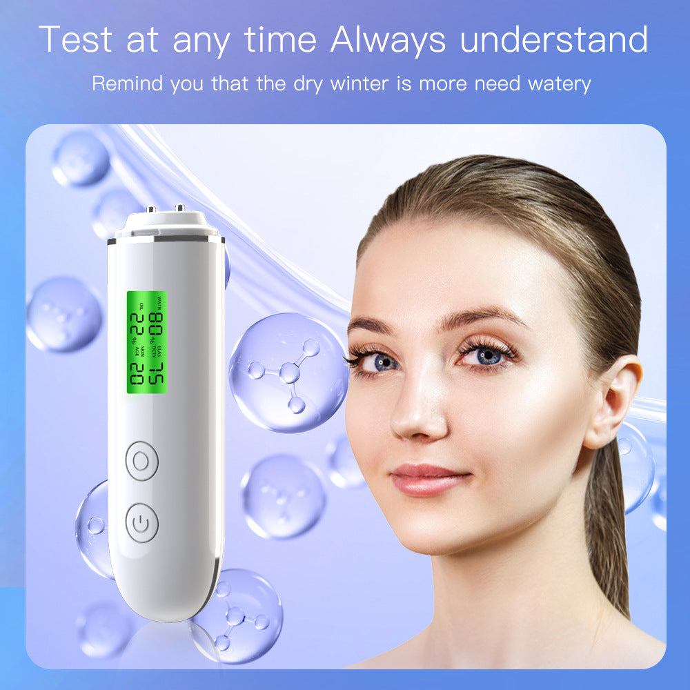USB skin moisture tester, skin oil digital detection analyzer, including mask fluorescent detection pen - Korvel