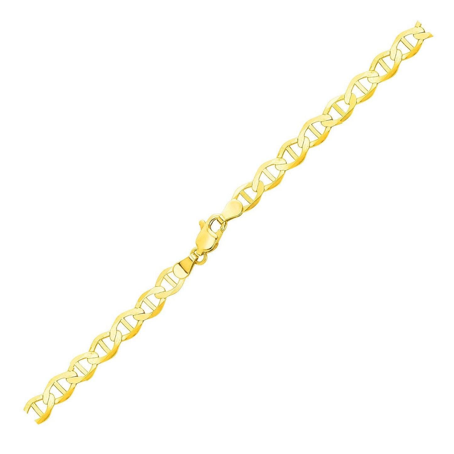 Cadena de eslabones marineros de 5.5 mm en oro amarillo de 10k