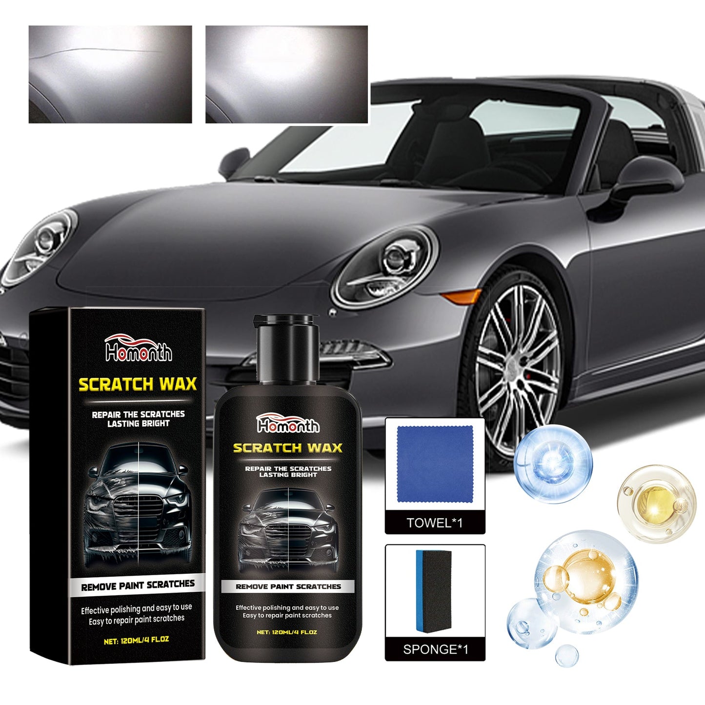 Cire de réparation de rayures de voiture premium pour la restauration de peinture