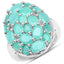 Bague de fiançailles en argent sterling avec émeraude véritable de 5,48 carats