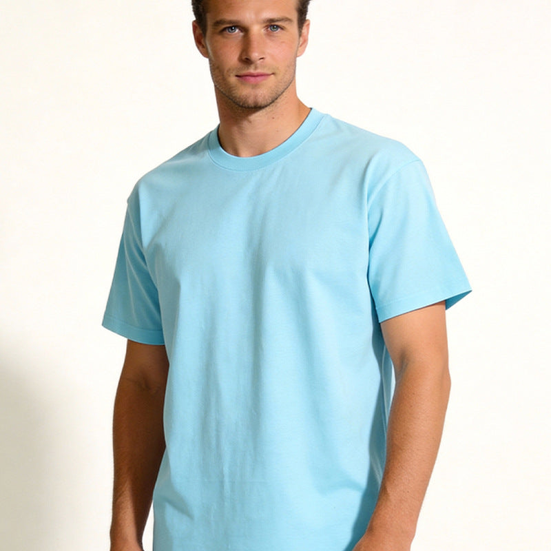 Camiseta de algodón sólida de color premium unisex