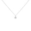 10K White Gold Cultured Pearl & Diamond Halo Pendant Necklace