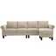 Sofá Seccional Convertible en Forma de L con Almacenamiento - Beige