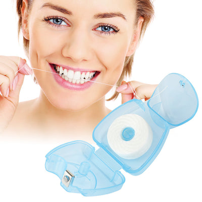 Mint-Flavored Dental Floss - 50m Disposable Sticks