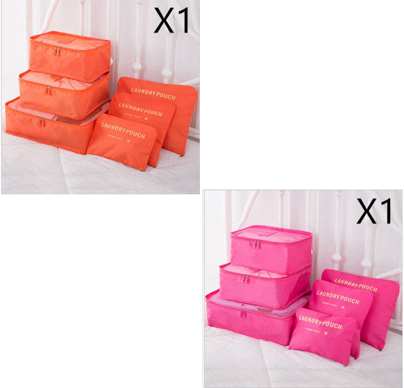 6-Piece Travel Storage Bag Set for Organized Packing