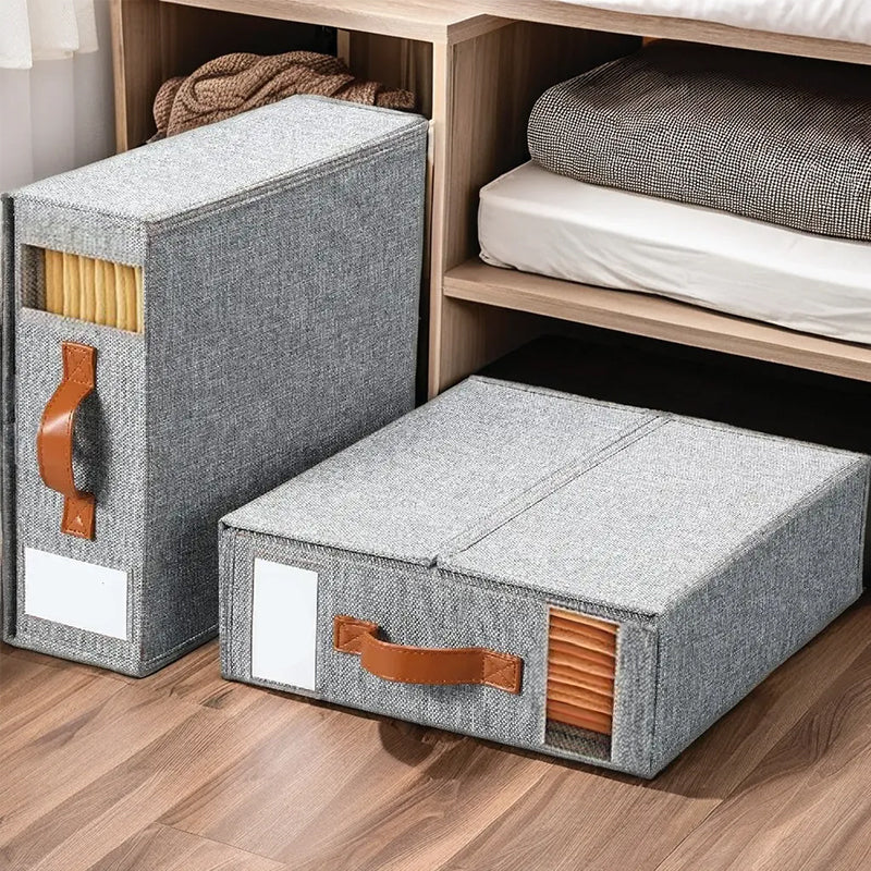 Compact Foldable Storage Cubes for Linens and Towels