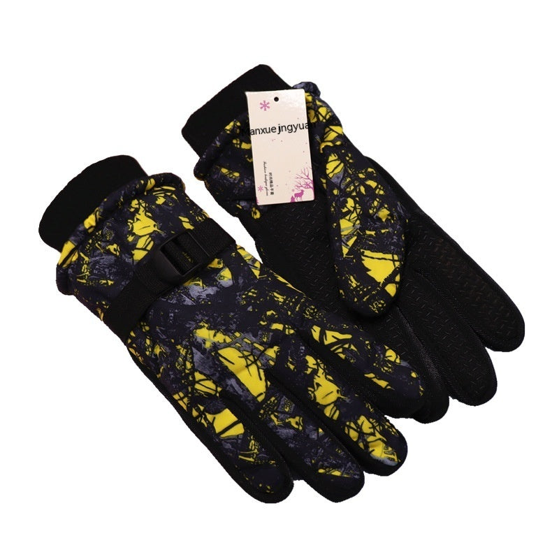 Gants de ski en velours épais pour enfants