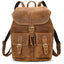 Casual Retro Crazy Horse Leather Travel Backpack
