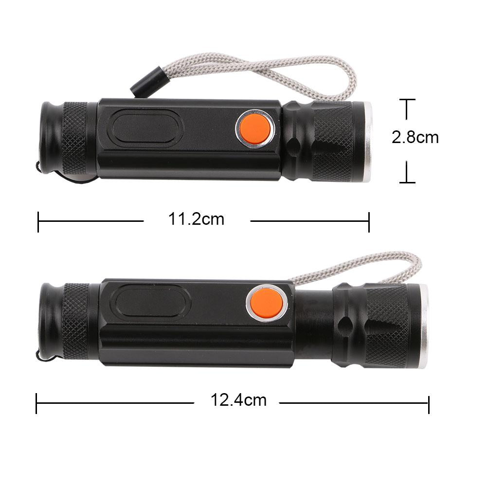 Mini lampe de poche LED rechargeable USB - Torche manuelle étanche