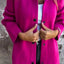 Cardigan à capuche MANDOTOS - Veste rouge ample