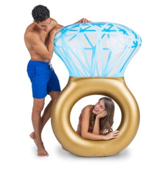 Flotador Inflable en Forma de Anillo de Diamante - Accesorio Premium para la Piscina