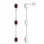 2.70 Carat Genuine Garnet Sterling Silver Earrings