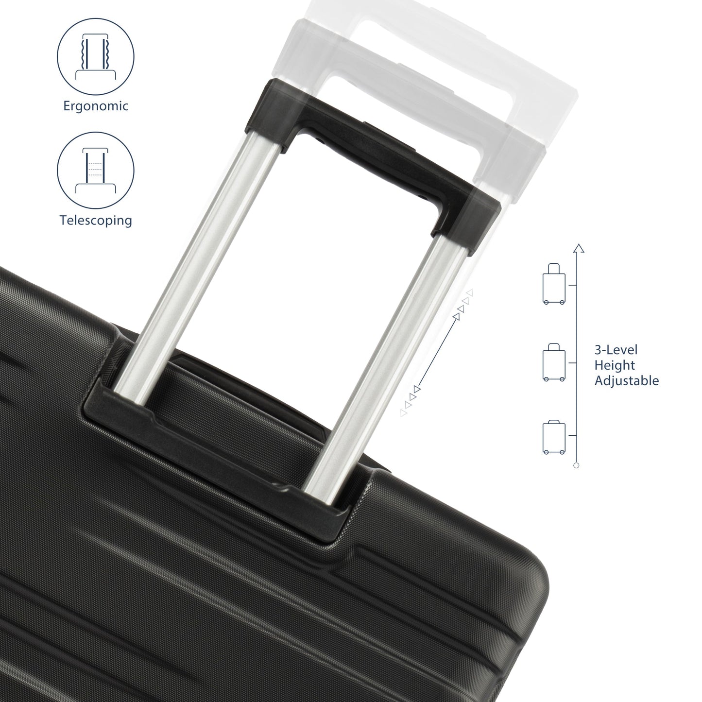 Valise cabine extensible rigide Merax 24" avec serrure TSA