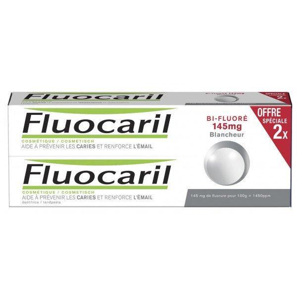 Dentifrice Fluocaril Bi-fluoré 2x75ml pour un soin éclaircissant