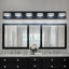 Luces de tocador modernas LED negras - Apliques de baño de 6 luces