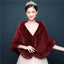 Bride's wedding dress fur shawl women's warm white cloak cheongsam jacket red cloak - Korvel