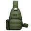 Tactical crossbody sling backpack. Has water bottle holder, MOLLE system, USB charging port. Ideal for travel and walks. Cp Camo - Korvel