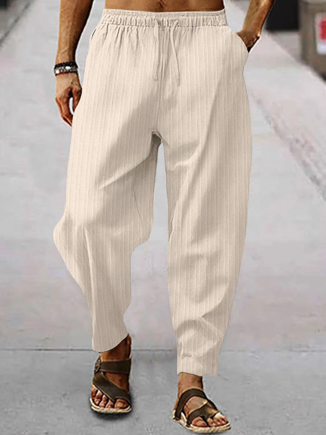 Pantalones Jogger de Talla Grande para Hombre con Cintura Ajustable y Bolsillos