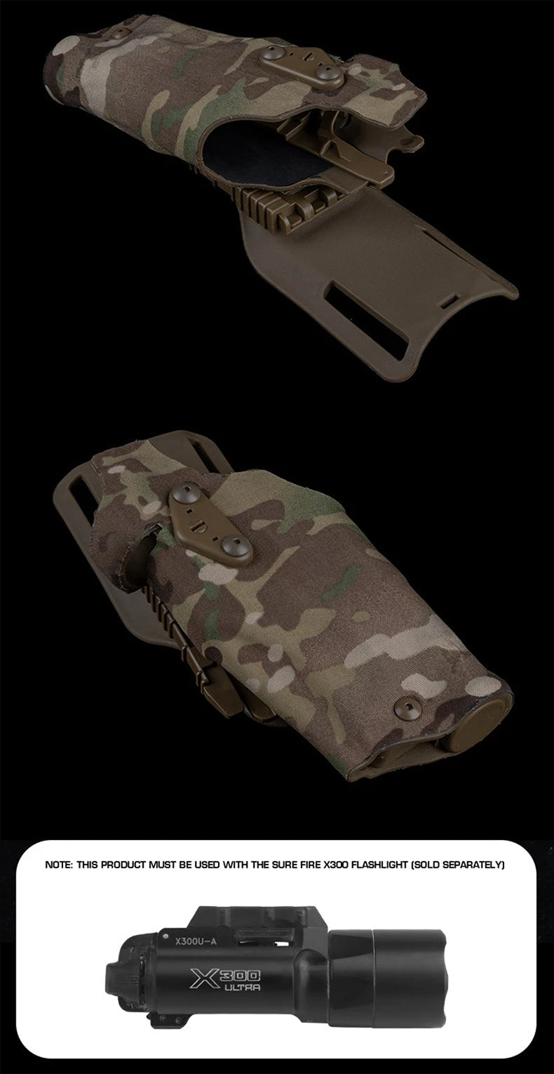 Holster tactique pour pistolet gauche 6354DO pour Glock 17