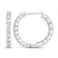 Pendientes Huggie de Diamante Creado en Laboratorio de 2.04 Quilates en Oro Blanco de 14K