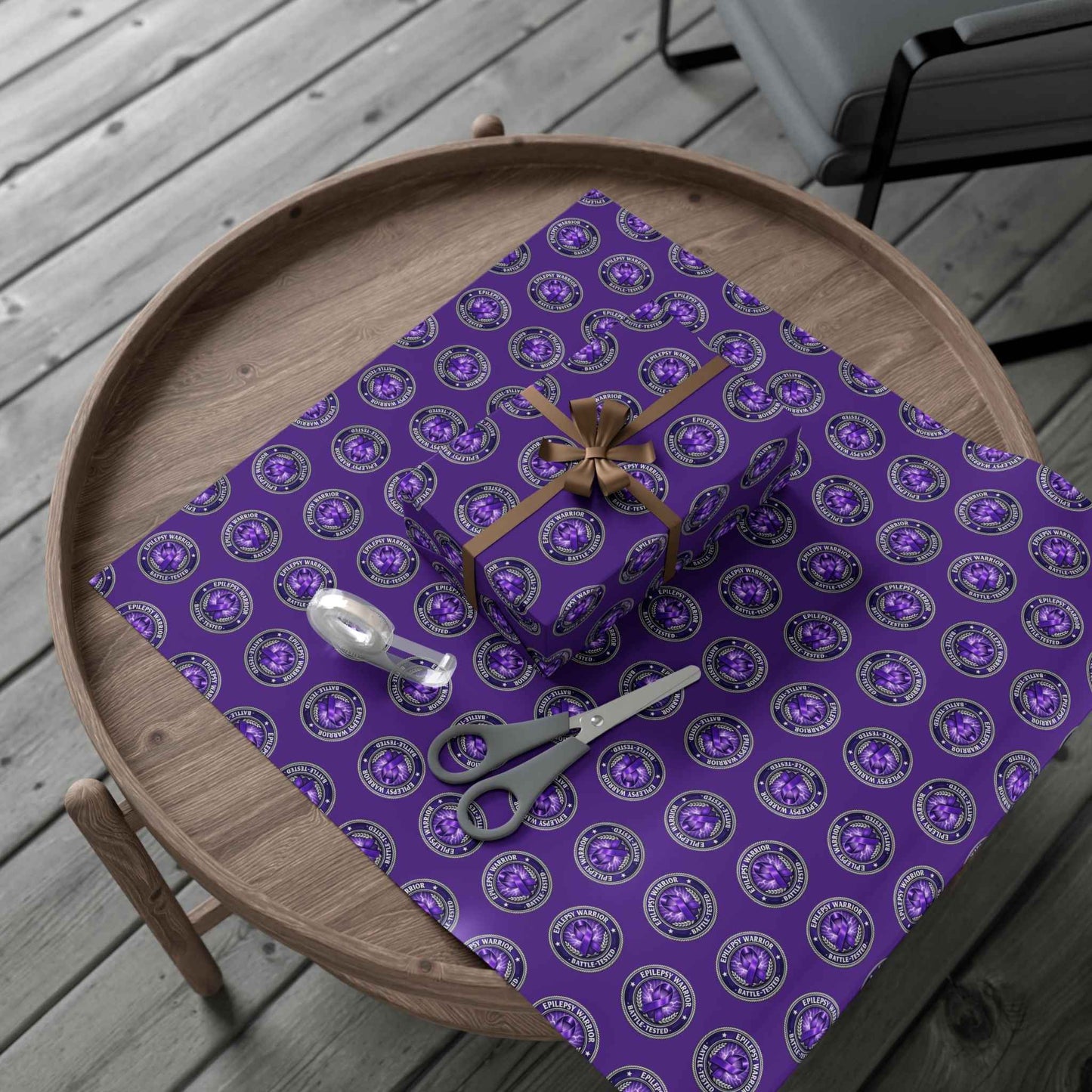 Epilepsy Warrior Gift Wrap - Purple Awareness Paper