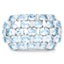 Bague de fiançailles en argent sterling avec topaze bleue véritable de 5,51 carats