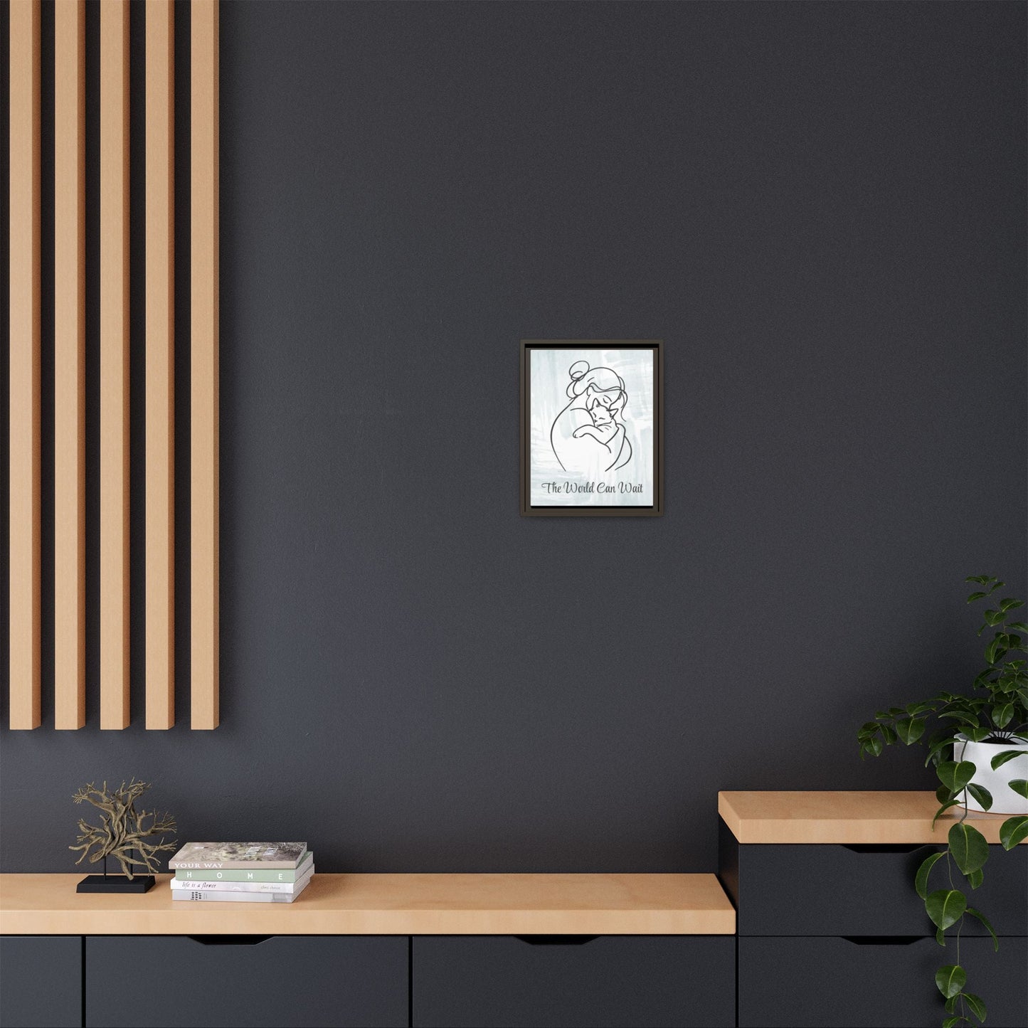 L'impression sur toile Chat Le Monde Peut Attendre
