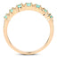 0.41 Carat Genuine Zambian Emerald and White Diamond Ring in 14K Yellow Gold
