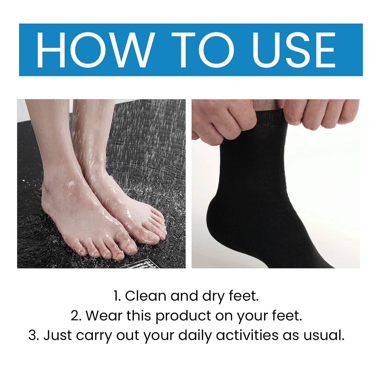 HouKea Stretch Socks, Firming Skin Friendly Soft And Comfortable Non-Slip Elastic Socks Foot Massage Treatment Leg Shaping - Korvel