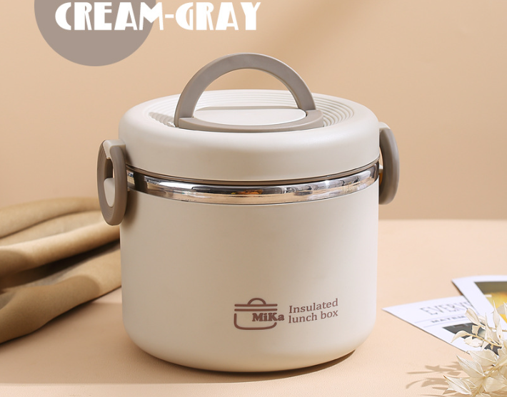 Portable simple stainless steel insulated lunch box with lid - Korvel