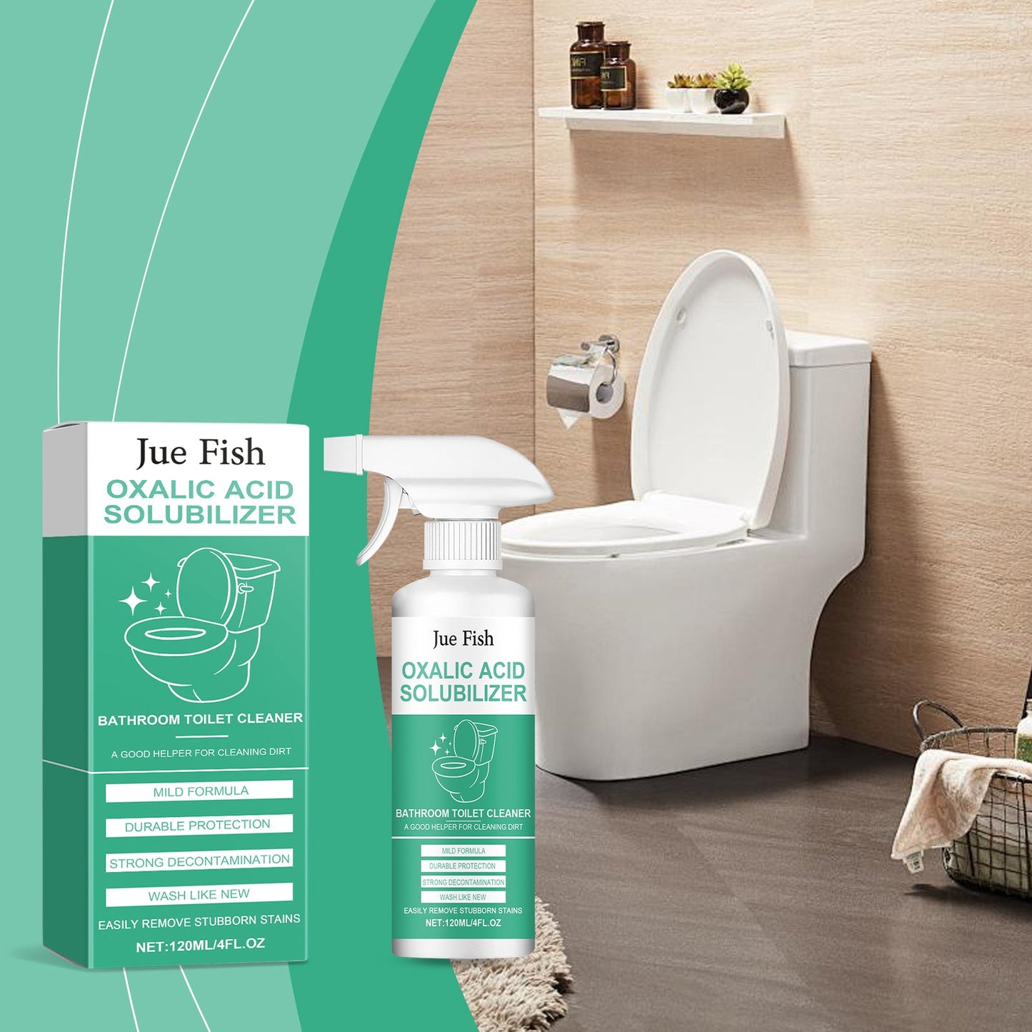 Toilet Toilet Decontamination Cleaner, Multi-Effect Dirt Dissolver Toilet Tile Cement Floor Decontamination - Korvel