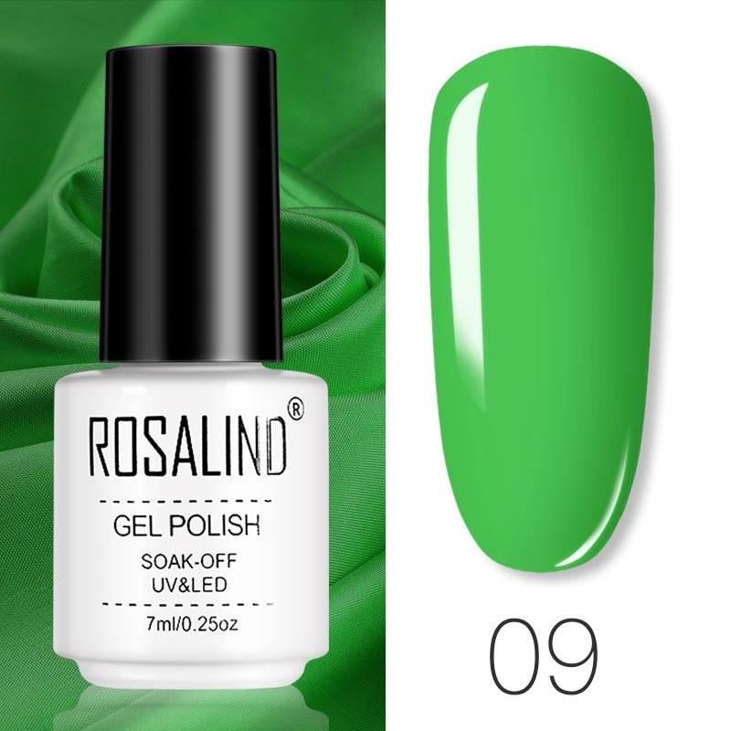 ROSALIND Gel Polish Set Manicure for Nails Semi Permanent Vernis top coat UV LED Gel Varnish Soak Off Nail Art Gel Nail Polish - Korvel