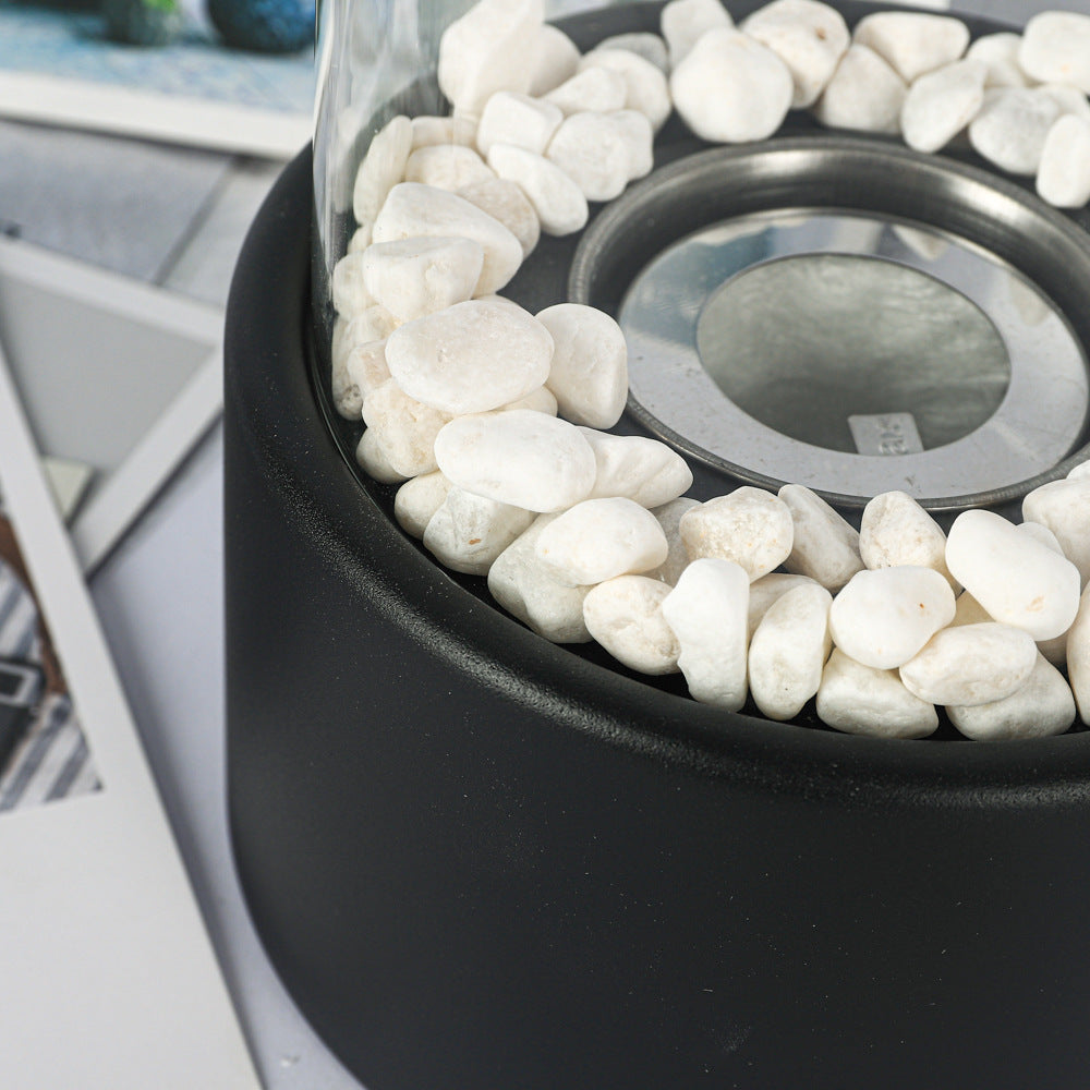 Chimenea de Alcohol Portátil para Interiores con Diseño de Vidrio