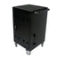 Mobile Charging Cart and Cabinet for Tablets Laptops 30-Device With Combination Lock--Black - Korvel
