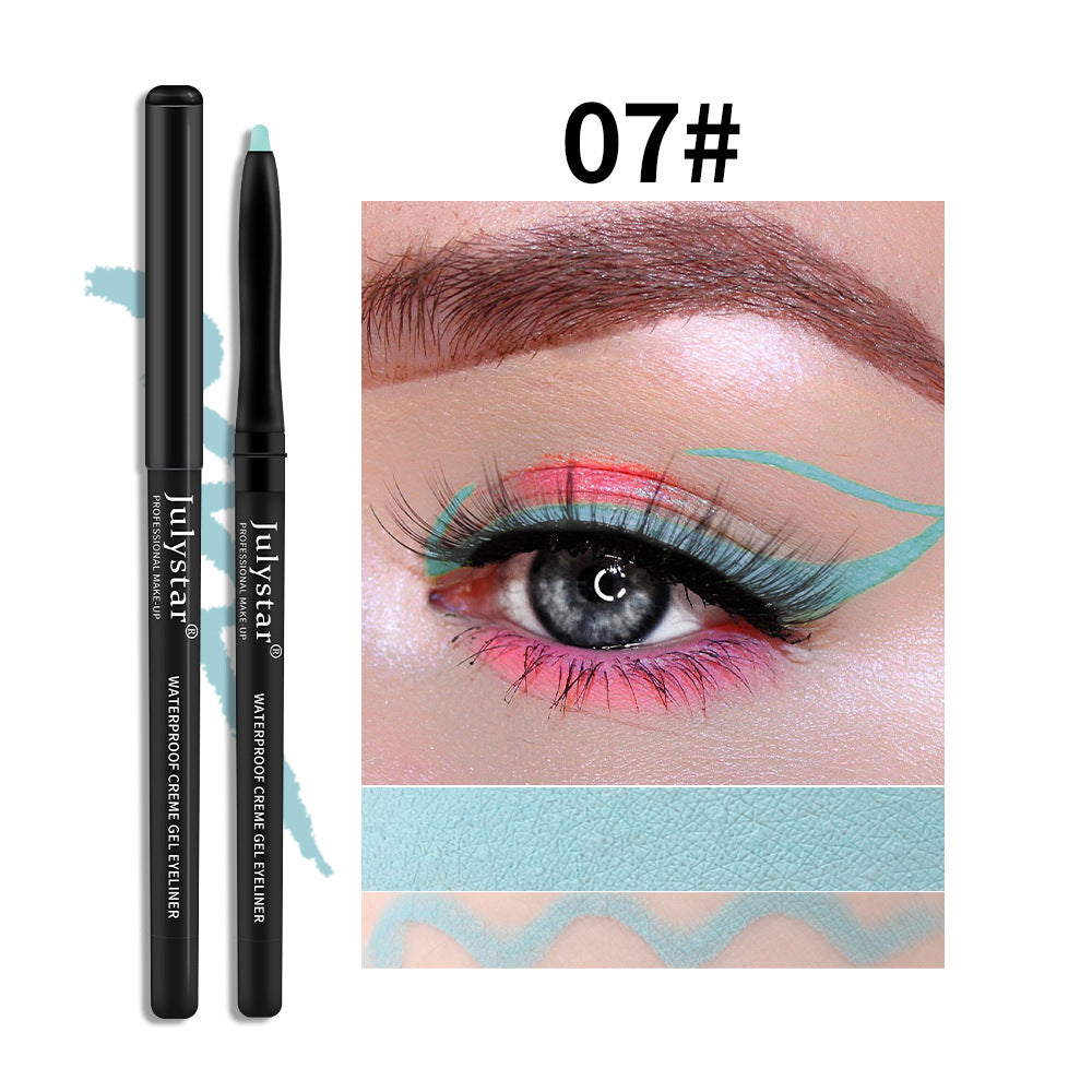 White Eyeliner Pencil Color Eyeliner Cream Not Easy To Smudge Waterproof Oil-Proof Slim Eyeliner Gel Pencil - Korvel