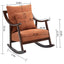 woven fabric Mid Century Modern Accent Chairs Comfy Upholstered Glider Arm Chair with Solid Wood for Living Room Bedroom Balcony - Korvel