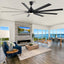 84-Inch Super Large Black Ceiling Fan with Remote Control