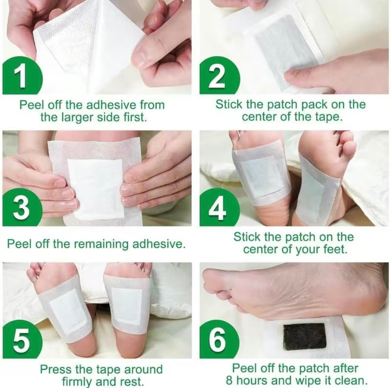 Parches para los pies HerbalDetox para la relajación