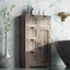 Armario de Almacenamiento de Baño Gris Elegante con 5 Cajones
