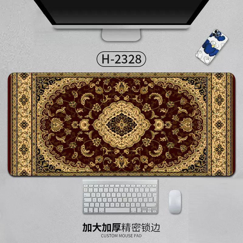 Large Persian Mouse Pad Office Carpet MousePad Natural Rubber Lockedge Anti Slip Desk Mat Laptop Office Game Accessories Pad - Korvel