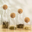 Food Storage Glass Jar with Wood Lid Ball Clear - Korvel